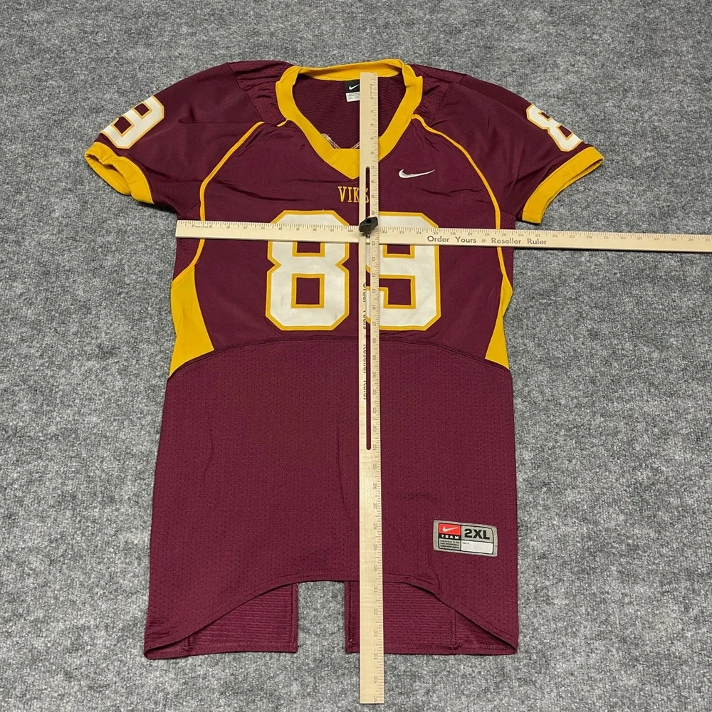 Nike Forest Grove High School Vikings Football Jersey XXL 2XL #89 Red Game Worn - Picture 9 of 12